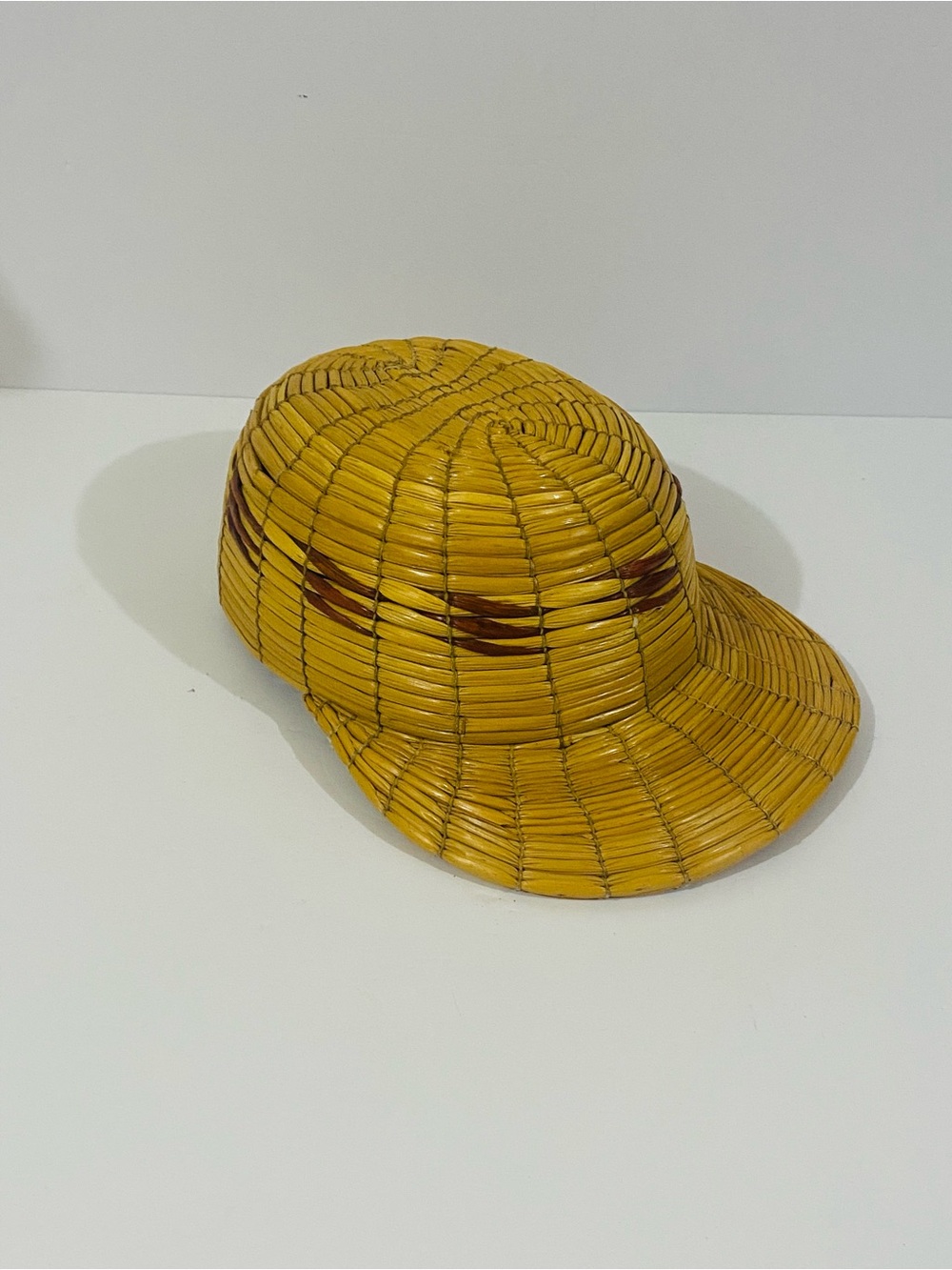 Yellow Woven Sun Cap